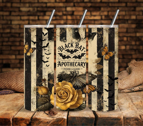 Black Bat Apothecary vinyl tumbler wraps