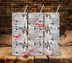 Serial Killer vinyl tumbler wraps