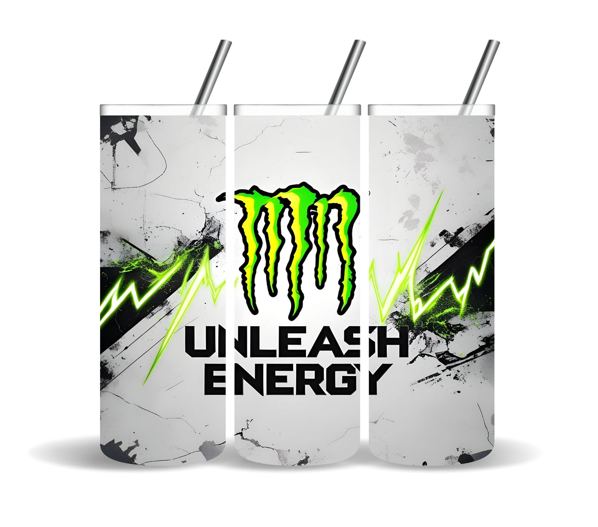 Monster white vinyl tumbler wraps
