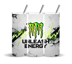 Monster white vinyl tumbler wraps