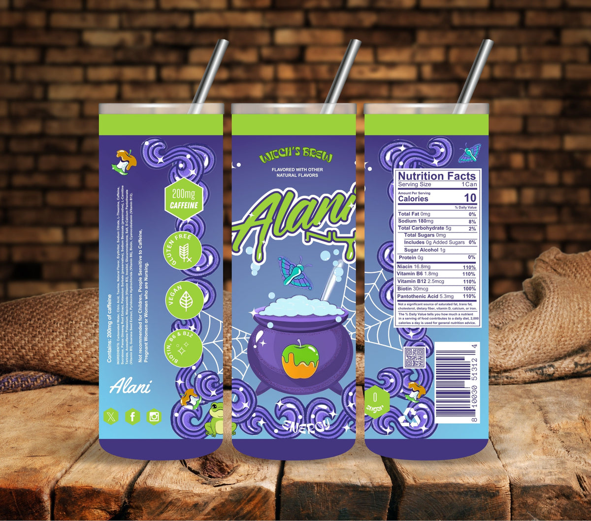 Witch's Brew vinyl tumbler wraps