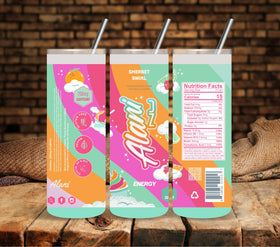 Sherbet Swirl vinyl tumbler wraps