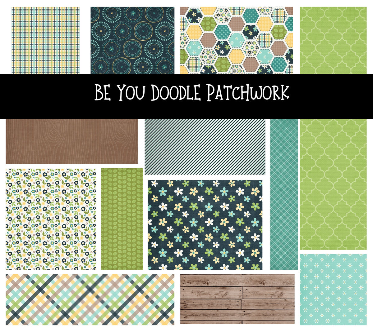 Be You Doodle Patchwork Set