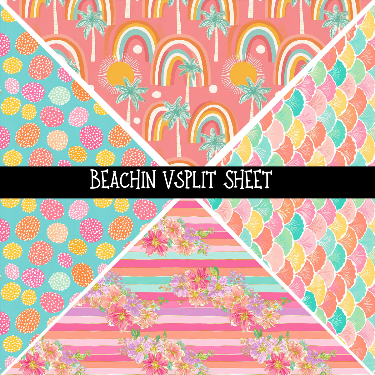 Beachin precut Vsplits 12x12 vinyl sheet