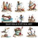 Beachy Keen UV DTF Decal sheets 2 Design Options