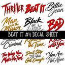 Beat it UV DTF Decal sheets 7 Designs available