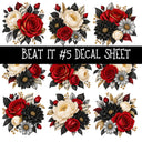 Beat it UV DTF Decal sheets 7 Designs available
