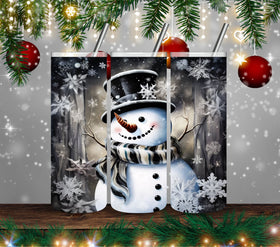 Beautiful Snowman Vinyl Tumbler Wrap