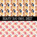 Beauty Duo precut vinyl sheet- 2 coordinating patterns on one sheet