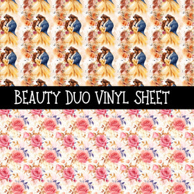 Beauty Duo precut vinyl sheet- 2 coordinating patterns on one sheet