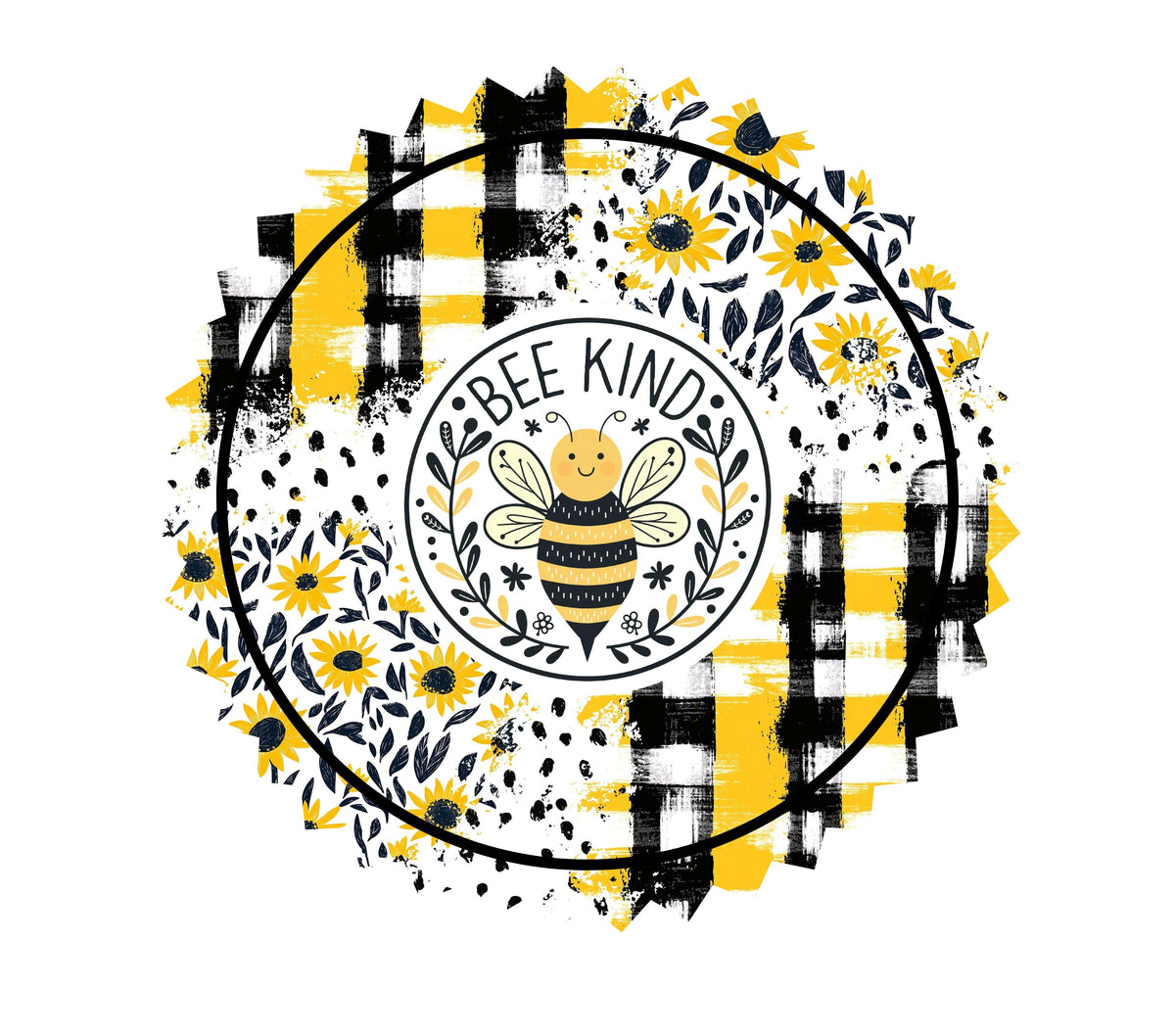 Bee Kind Tumbler Butt UV DTF Decals 5 Sizes