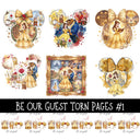 Be our Guest Torn Pages UV DTF Decal sheets 4 Designs available