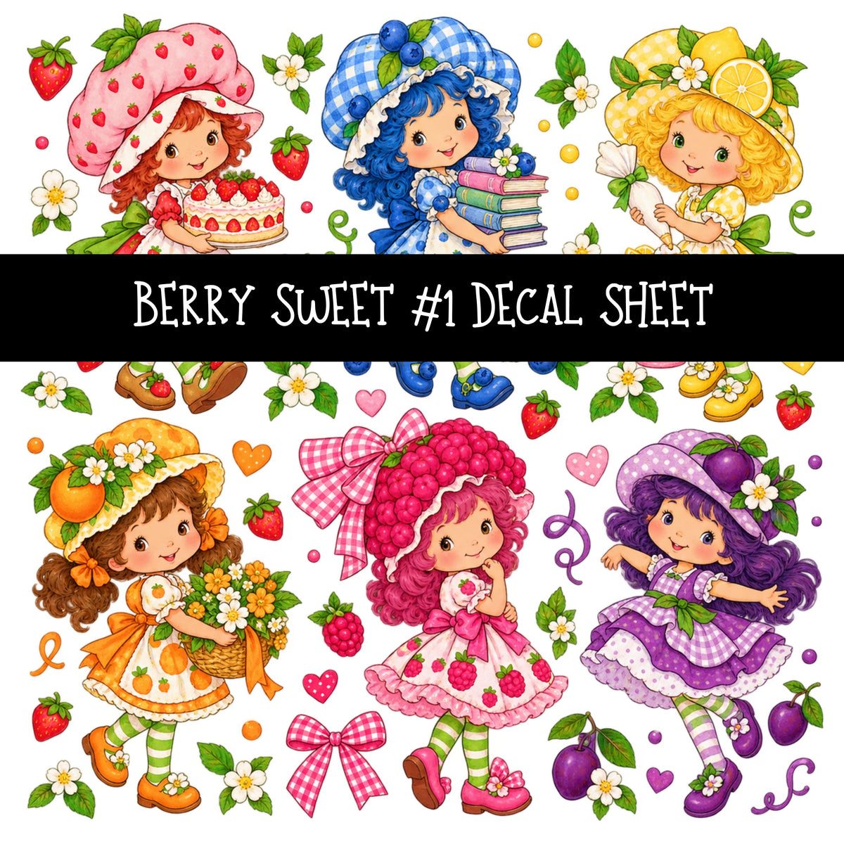 Berry Sweet UV DTF Decal sheets 11 Designs available