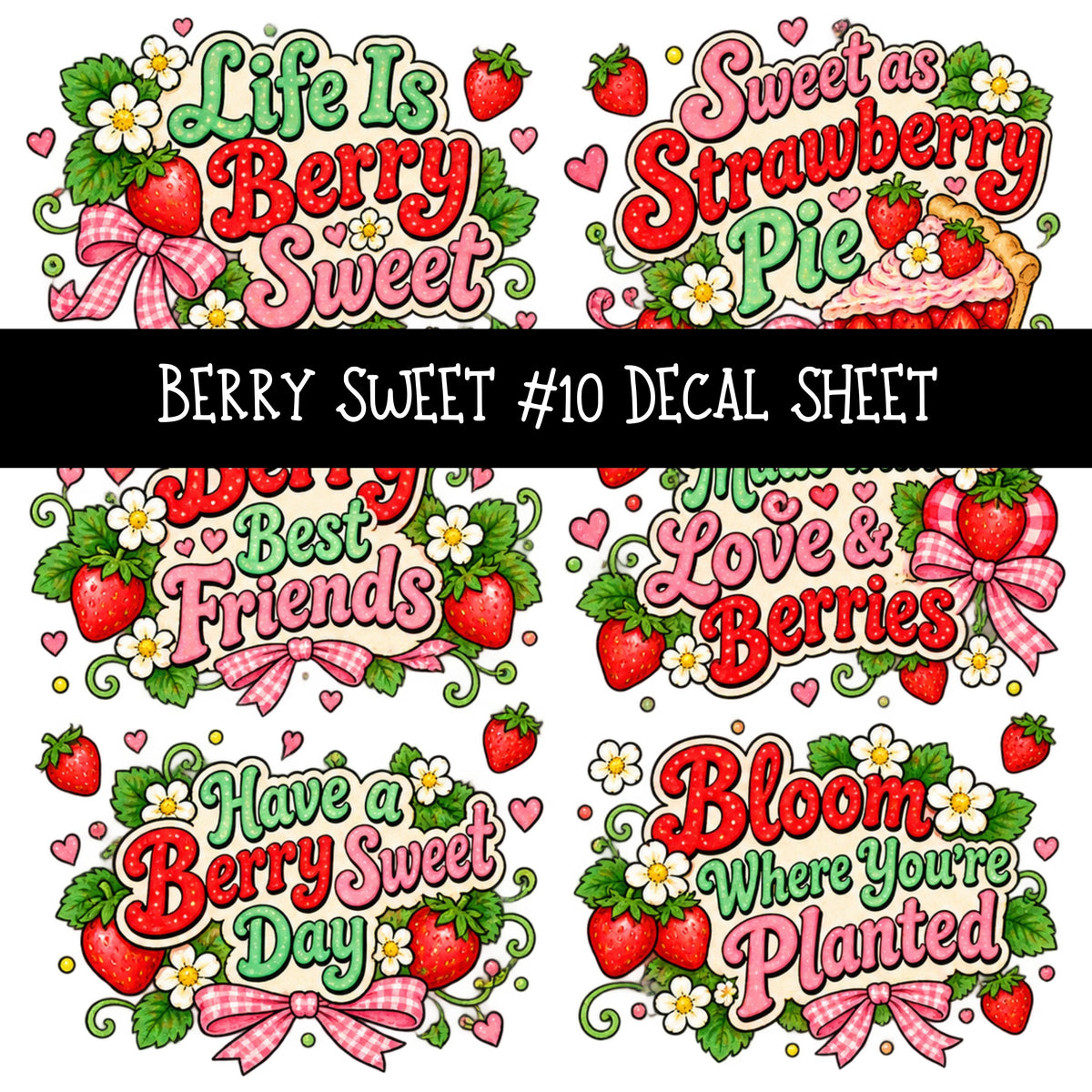 Berry Sweet UV DTF Decal sheets 11 Designs available