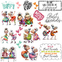 Best Friends UV DTF Decal sheet