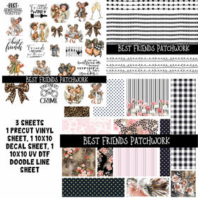 Best Friends Leopard Doodle Patchwork Set