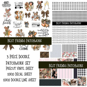 Best Friends Leopard Doodle Patchwork Set