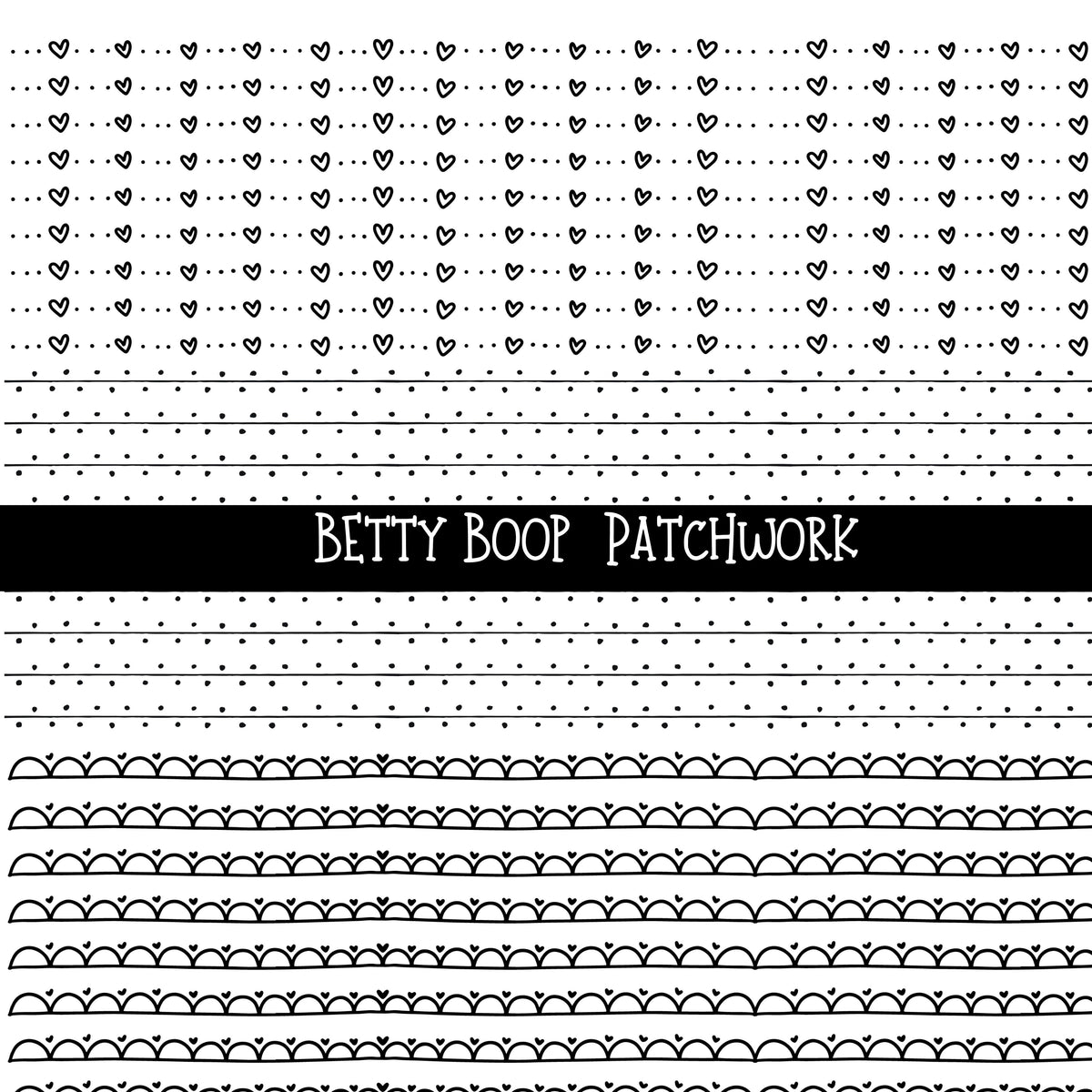 Betty Boop Doodle Patchwork Set