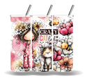 Crazy Cat Lady Floral vinyl tumbler wraps