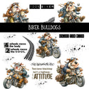 Biker Bulldogs UV DTF Decal sheets