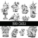 Bird Cages UV DTF Decal sheets