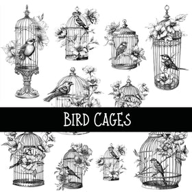 Bird Cages UV DTF Decal sheets