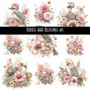 Birds and Blooms UV DTF Decal sheets 5 design Options  available