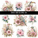 Birds and Blooms UV DTF Decal sheets 5 design Options  available