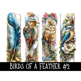 Birds of a Feather Panels- UV DTF Decal sheet 5 Design sheets 2 sizes