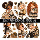 Black and Gold Christmas UV DTF Decal sheets 11 Designs available