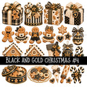 Black and Gold Christmas UV DTF Decal sheets 11 Designs available