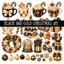 Black and Gold Christmas UV DTF Decal sheets 11 Designs available
