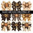 Black and Gold Christmas UV DTF Decal sheets 11 Designs available
