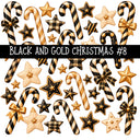 Black and Gold Christmas UV DTF Decal sheets 11 Designs available