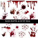 Blood Splatter #1 UV DTF Decal sheets