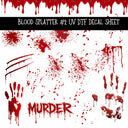Blood Splatter #2 UV DTF Decal sheets