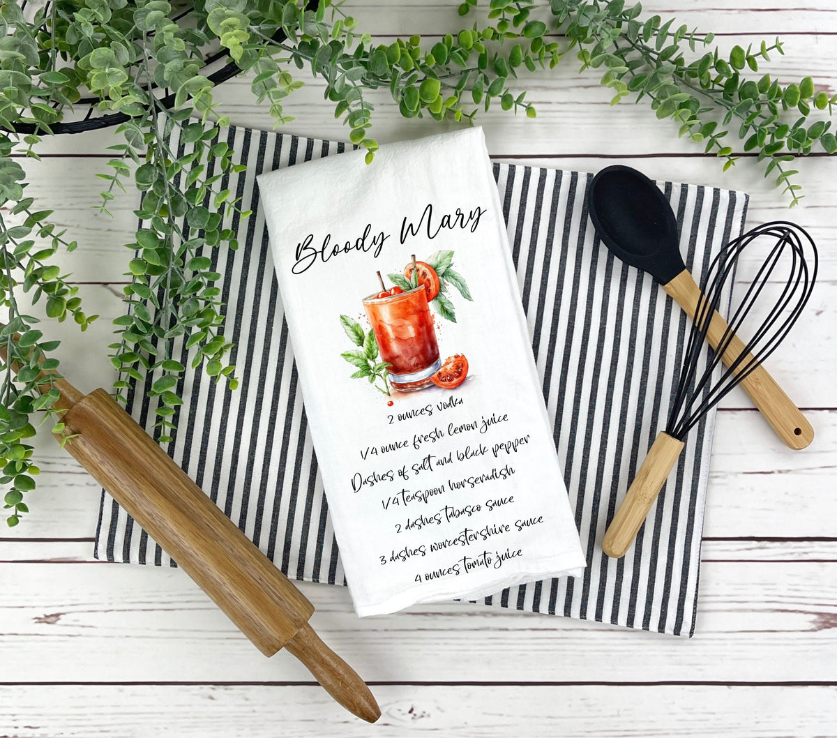 Cocktail Recipe DTF towel Transfer 5 inches wide- 20 Designs