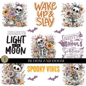 Bloom and Doom Collection UV DTF Decal Sheets- 2 Designs