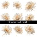 Blooms and Gold Decal sheets- 11 Design Optons