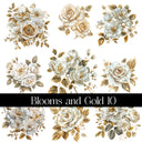 Blooms and Gold Decal sheets- 11 Design Optons