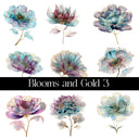 Blooms and Gold Decal sheets- 11 Design Optons