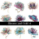 Blooms and Gold Decal sheets- 11 Design Optons