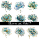 Blooms and Gold Decal sheets- 11 Design Optons
