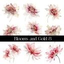 Blooms and Gold Decal sheets- 11 Design Optons