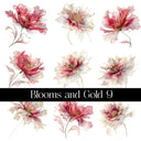 Blooms and Gold Decal sheets- 11 Design Optons