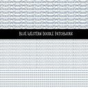 Blue Western Doodle Patchwork Set