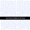 Fuzzy Leopard UV DTF Decal sheets 9 color Options