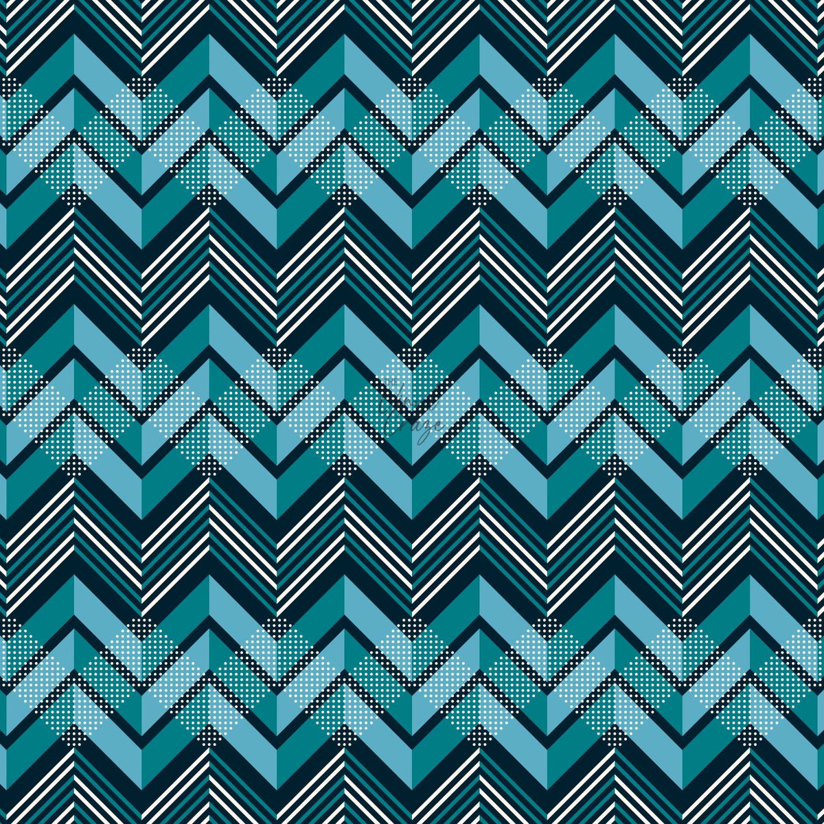 Blue And White Tangram - Adhesive Vinyl
