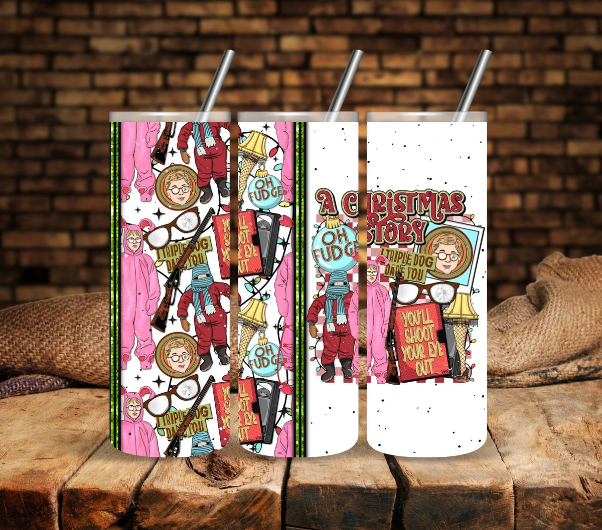 Christmas Story Vinyl Tumbler wraps