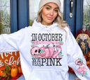 In October we wear pink skulls DTF Transfers 2 piece set